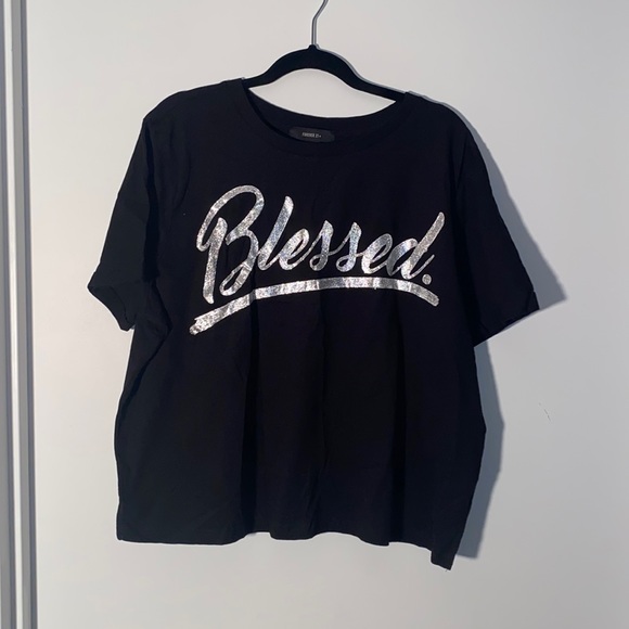 Forever 21 Tops - Forever 21 Plus Size Curve Blessed Crop Top Tee